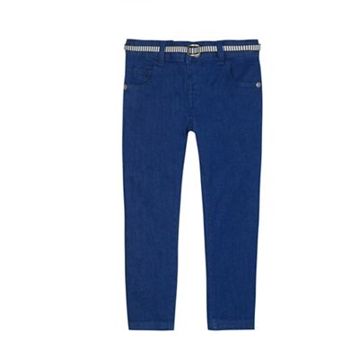 Girls' blue belted jeans
